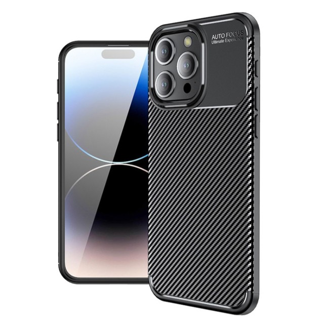 Θήκη Ancus AutoFocus Carbon Fiber για Apple iPhone 16 Pro Μαύρη