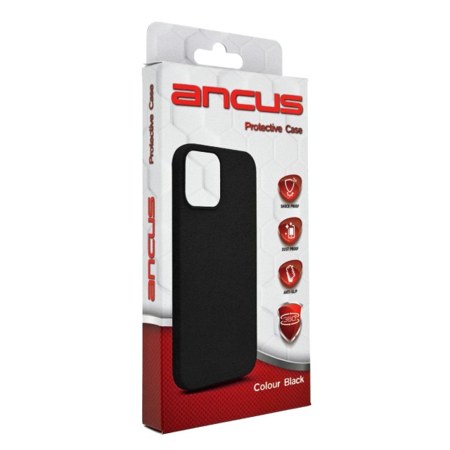 Θήκη Ancus Silicon Liquid για Apple  iPhone 16 Μαύρη
