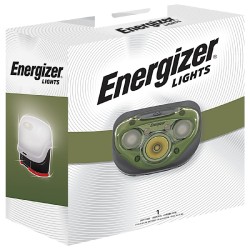 Φακός Κεφαλής Energizer Vision HD 3 Led 260 Lumens IPX4 με Θήκη Μετατροπής Φανού και μπαταρίες AAA  Πράσινο