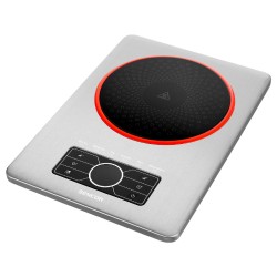 Φορητή Κεραμική Εστία Sencor SCP 5010SS Μονή 1500W 19cm με Λειτουργίες Stir-Fry Deep-Fry Fry Simmer Boil Keep Warm Ασημί