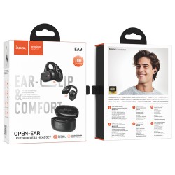 Wireless Hands Free Hoco EA9 Ear Clip and Comfort TWS V5.4 300mAh με 10 Ώρες Λειτουργίας Εναλλαγή Master/Slave Μαύρο