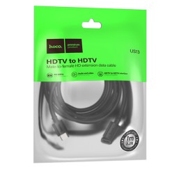 Καλώδιο Προέκτασης HDMI Hoco US13 HDMI Αρσενικό σε Θυληκό 1m  Μαύρο