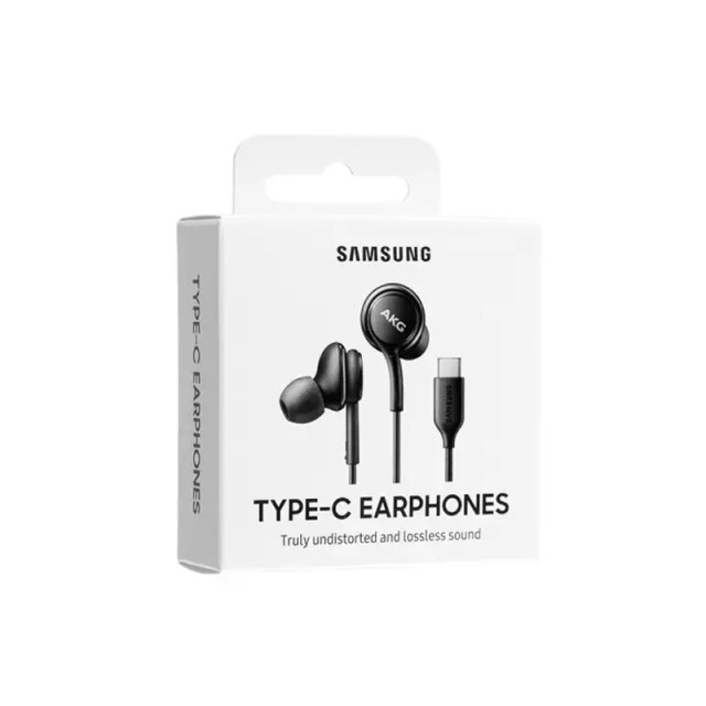 Hands Free Stereo Samsung Earphones EO-IC100BB USB-C Μαύρο με Μικρόφωνο και Πλήκτρο Λειτουργίας 1,2μ