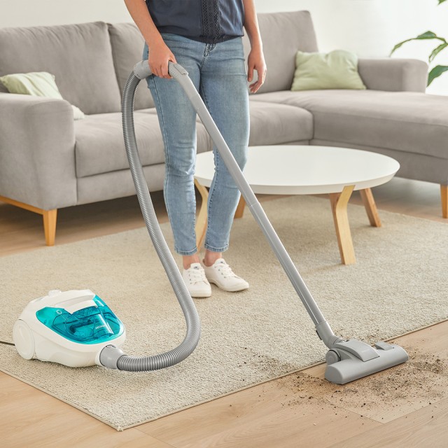 Ηλεκτρική Σκούπα Sencor SVC 1015TQ 3AAA 800W Χωρίς Σακούλα White/Blue