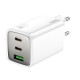 Φορτιστής Ταξιδίου Hoco N41 Almighty με 2xUSB-C 65W and USB-A 30W Εξόδους Φόρτισης Λευκός