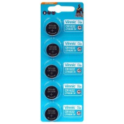 Buttoncell Vinnic CR1632 3V Τεμ. 5 με Διάτρητη Συσκευασία