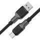 Καλώδιο σύνδεσης Acefast C10-04 USB σε USB-C 3.0A για Γρήγορη Φόρτιση και Μεταφορά Δεδομένων 1.2m Μαύρο