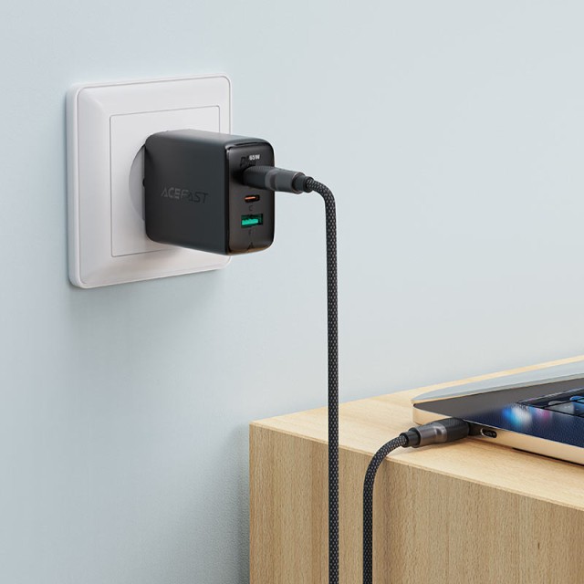 Καλώδιο Σύνδεσης Acefast C10-03  USB-C σε USB-C 60W 20V/3A Μαύρο 1.2m.