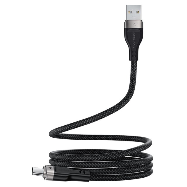 Καλώδιο Σύνδεσης Acefast C11-04 USB-A σε USB-C 3A με Μαγνητική Πλέξη Μαύρο 1.2m.