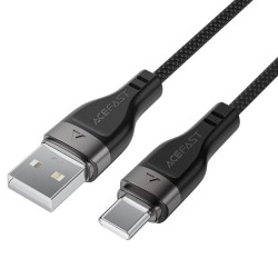 Καλώδιο Σύνδεσης Acefast C11-04 USB-A σε USB-C 3A με Μαγνητική Πλέξη Μαύρο 1.2m.