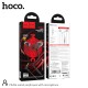 Hands Free Hoco DM26 Earphones Stereo 3.5mm Ανάγλυφο Καλώδιο με  Elbow Design Μαύρα