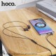 Hands Free Hoco DM26 Earphones Stereo 3.5mm Ανάγλυφο Καλώδιο με  Elbow Design Μαύρα