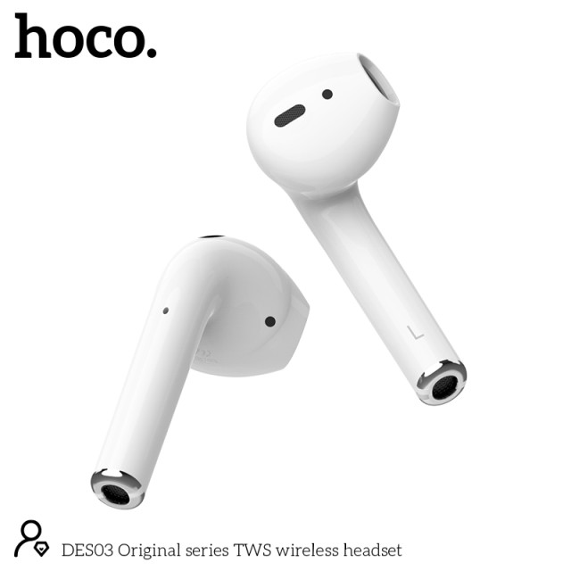 Wireless Hands Free Hoco DES03 TWS V5.0  350mAh και 3h Ώρες Λειτουργίας Λευκά