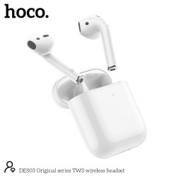 Wireless Hands Free Hoco DES03 TWS V5.0  350mAh και 3h Ώρες Λειτουργίας Λευκά