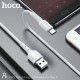 Καλώδιο σύνδεσης Hoco DU01 Novel USB σε USB-C 3.0A για Φόρτιση και Μεταφορά Δεδομένων 1m Λευκό