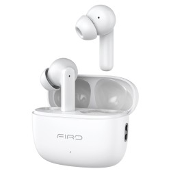 Wireless Hands Free Noozy BH55 V5.4 με ANC + ENC για Μείωση Εξωτερικού Θορύβου 30 ώρες Αναπαραγωγής 6 ώρες Ομιλίας Λευκό