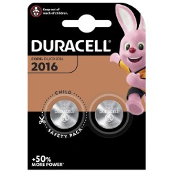 Buttoncell Lithium Coin Duracell  CR2016 3V Τεμ. 2