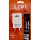 Φορτιστής Ταξιδίου Leki Orange Concept με USB-C 10W 5V 2.0A  Λευκός