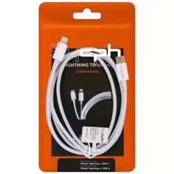 Καλώδιο Σύνδεσης Leki Orange Concept USB-C σε Lightning  Λευκό 1m