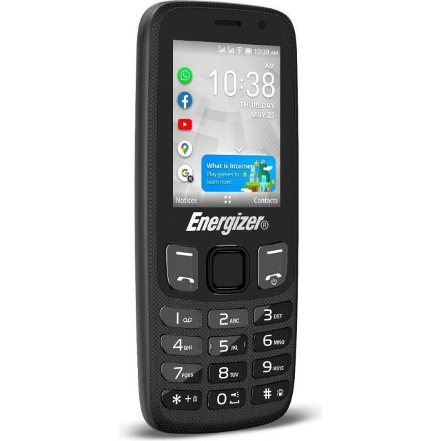 Energizer E242S+ 512MB/4GB Dual Sim 4G 2.4" KaiOS 2000mAh με Camera 2 MP Rear 1.3MP Front  Μαύρο