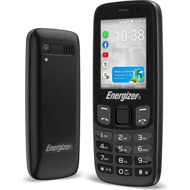 Energizer E242S+ 512MB/4GB Dual Sim 4G 2.4" KaiOS 2000mAh με Camera 2 MP Rear 1.3MP Front  Μαύρο