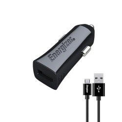 Φορτιστής Αυτοκινήτου Energizer DCA1QHMC3 με USB-A QC2.0 και Καλώδιο Micro USB 1m 2,0Α  Μαύρο