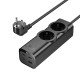 Πολύπριζο Hoco NS10 Wisdom με 2 x Σούκο + 3 x USB-C + 1 x USB-A με Καλώδιο 2m Μαύρο