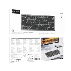 Ασύρματο Πληκτρολόγιο Hoco GM32 Wisdom 78 Πλήκτρα 2.4GHz+Bluetooth 5.0 Μαύρο