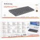 Ασύρματο Πληκτρολόγιο Borofone BG16 Cloud 84 Πλήκτρα 2.4GHz+Bluetooth 5.0 Μαύρο