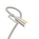 Καλώδιο σύνδεσης Hoco U138 USB-C/USB-A σε USB-C/Φακό 3A 1.2m Braided Γκρι