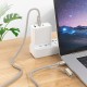 Καλώδιο σύνδεσης Hoco U138 USB-C/USB-A σε USB-C/Φακό 3A 1.2m Braided Γκρι