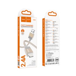 Καλώδιο Σύνδεσης X110 Honorific USB-A σε Lightning 2.4A  Χρυσό 1m