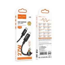 Καλώδιο σύνδεσης Hoco X89 Wind USB-C σε Lightning Braided 2m Μαύρο
