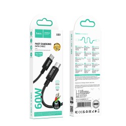 Καλώδιο Σύνδεσης Hoco X89 Wind USB-C σε USB-C 60W Braided 2m Μαύρο