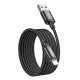 Καλώδιο σύνδεσης X89 Wind USB-A σε Lightning 2.4A Braided Μαύρο 2m