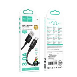 Καλώδιο σύνδεσης Hoco X89 Wind USB-A σε USB-C 3A Μαύρο 2m