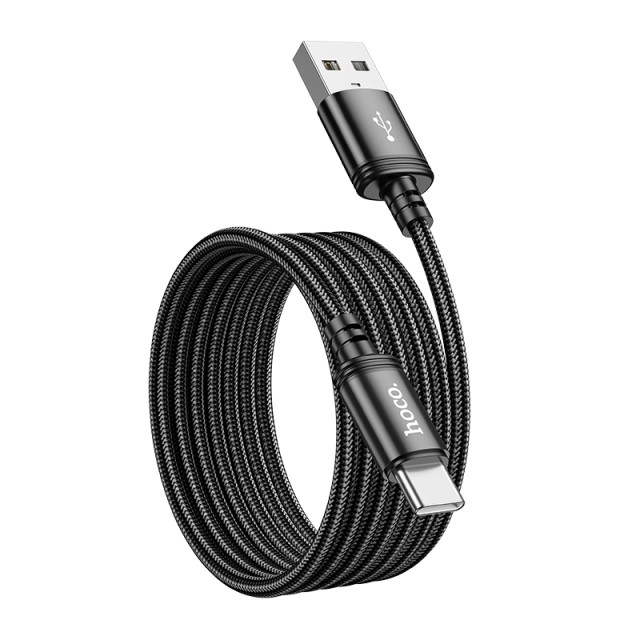 Καλώδιο σύνδεσης Hoco X89 Wind USB-A σε USB-C 3A Μαύρο 2m
