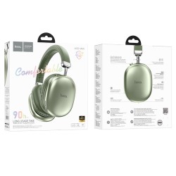 Wireless Ακουστικά Stereo Hoco W35 Max Joy V5.3 800mAh με υποδοχή Micro SD και AUX Πράσινα