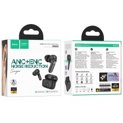 Wireless Hands Free Hoco EQ22 Singer TWS V5.4 400mAh με 7 Ώρες Λειτουργίας και Εναλλαγή Master/Slave Μαύρα