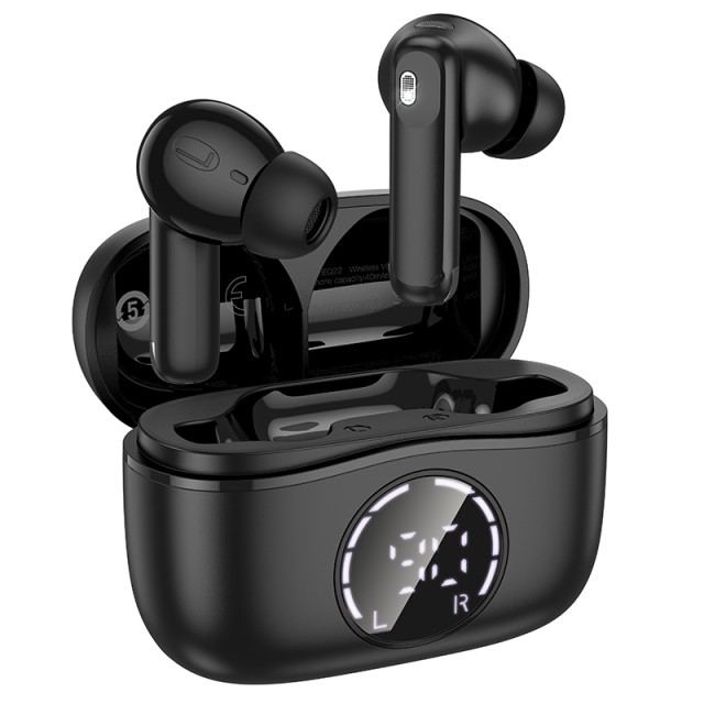 Wireless Hands Free Hoco EQ22 Singer TWS V5.4 400mAh με 7 Ώρες Λειτουργίας και Εναλλαγή Master/Slave Μαύρα
