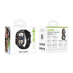 Smartwatch Hoco Y28 IP67 AMOLED Οθόνη 1.96" 200mAh V5.2 με Δυνατότητα Κλήσεων Μαύρο