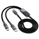 Καλώδιο Σύνδεσης Hoco U139  USB-C σε 2 x USB-C 100W 20V/5A Μαύρο 1.2m.