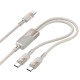 Καλώδιο Σύνδεσης Hoco U139  USB-C σε 2 x USB-C 100W 20V/5A Χρυσό 1.2m.