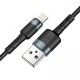 Καλώδιο σύνδεσης Hoco DU46 USB-A σε Lightning για Γρήγορη Φόρτιση και Μεταφορά Δεδομένων Μαύρο 1m