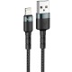 Καλώδιο σύνδεσης Hoco DU46 USB-A σε Lightning για Γρήγορη Φόρτιση και Μεταφορά Δεδομένων Μαύρο 1m
