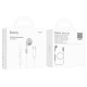 Hands Free Hoco DM53 Unilateral Earphones Stereo USB-C  με Μικρόφωνο και Πλήκτρο Λειτουργίας 1.2m Λευκά Συμβατό με όλες τις Συσκευές