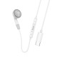 Hands Free Hoco DM53 Unilateral Earphones Stereo USB-C  με Μικρόφωνο και Πλήκτρο Λειτουργίας 1.2m Λευκά Συμβατό με όλες τις Συσκευές
