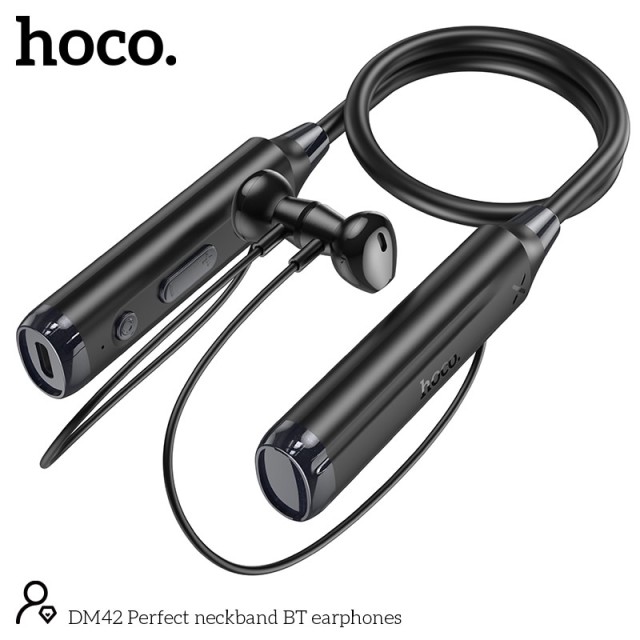 Wireless Earphones Hands Free Hoco DM42 Perfect  Neck Mounted v5.3 500mAh  Μαύρο