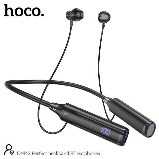 Wireless Earphones Hands Free Hoco DM42 Perfect  Neck Mounted v5.3 500mAh  Μαύρο