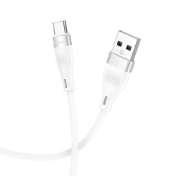 Καλώδιο σύνδεσης Hoco DU45 Sturdy USB-A σε USB-C 3.0A για Γρήγορη Φόρτιση και Μεταφορά Δεδομένων Λευκό 1m